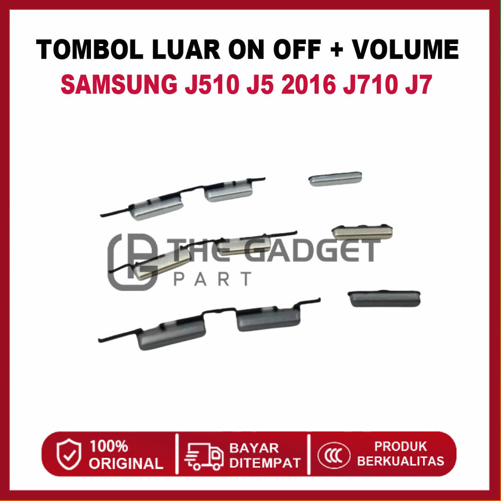 TOMBOL OUTER ปุ่มปิด + ปริมาณ SAMSUNG J510 J5 2016 J710 J7 2016