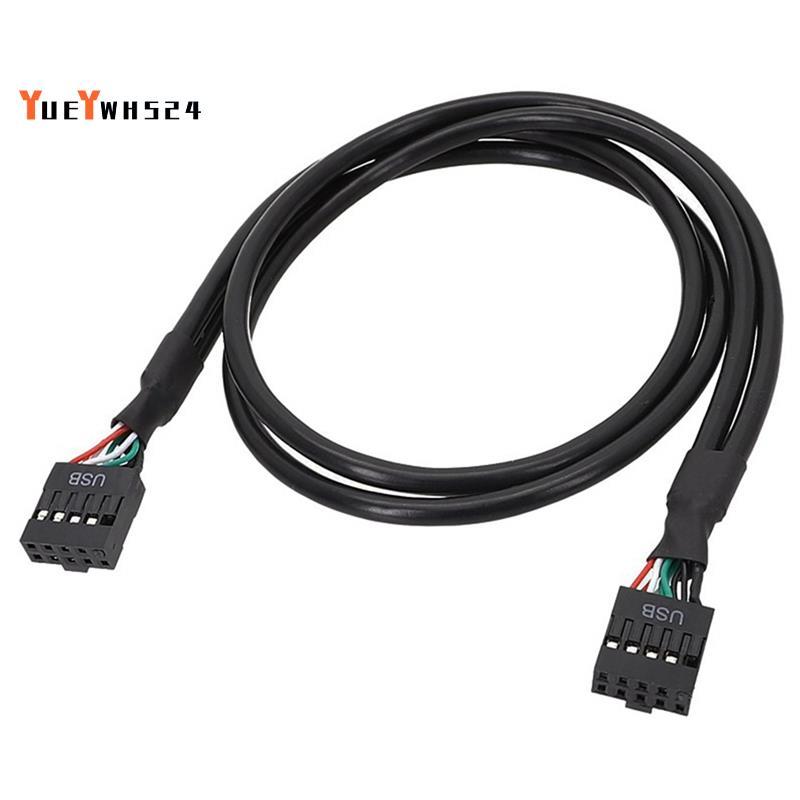 [ขายดี YY]Mainboard USB 9PIN Female to Female Internal Cable USB2.0 Internal เมนบอร์ด Header Cable