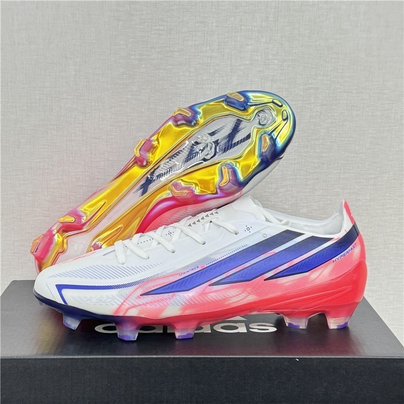 รองเท้าฟุตบอล F50 HYPERFAST ELITE LL FG ผู้ชาย Anti slip และทนต่อการสึกหรอถักรองเท้า Unisex จัดส่งฟร