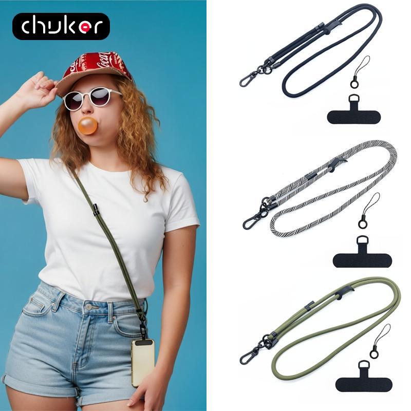 CHUKER ความยาว 7 มม. เชือกเส้นเล็กโทรศัพท์สากลพร้อมสายครอสบอดี้และสายคอการ์ด