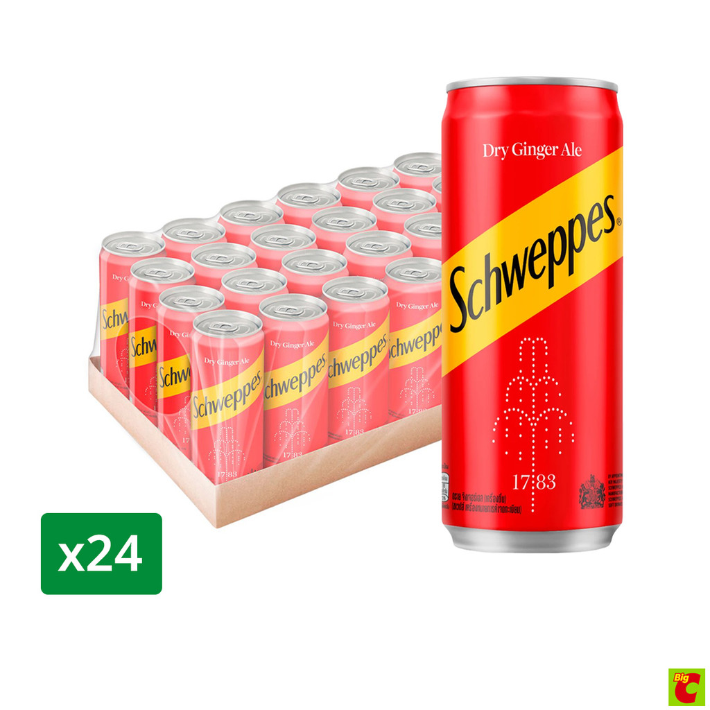 ชเวปส์ มิกเซอร์ จิงเจอร์ เอล 330 มล. 24 กระป๋อง