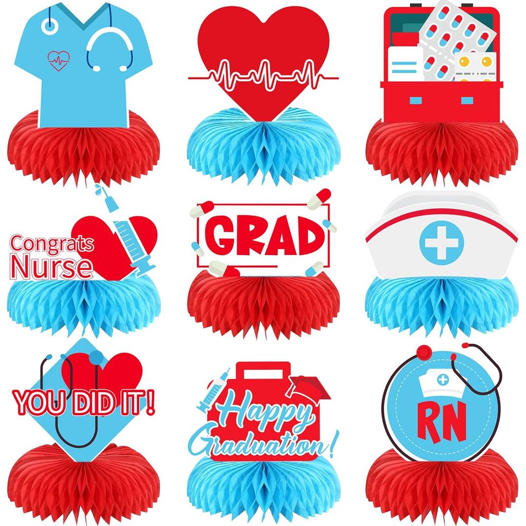 Yisong 2026 พยาบาลสําเร็จการศึกษา Party Supplies พยาบาล Congrats Grad รังผึ้ง Centerpiece สําหรับพยา