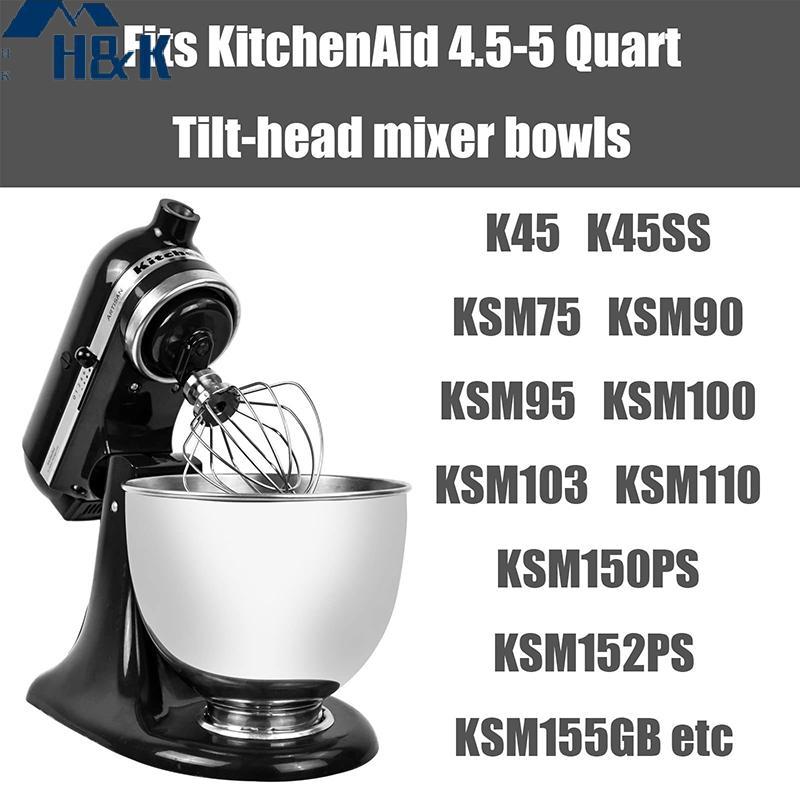 [H&K] HOT K45WW 6 สาย Whip Attachment KitchenAid สําหรับ Tilt-Head Stand Mixer สําหรับ Kitchen Whisk
