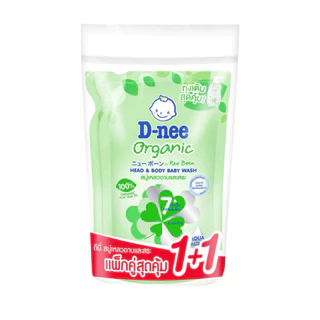 D-nee ดีนี่ออร์แกนิค สบู่เหลวอาบและสระ ถุงเติมขนาด 350 มล แพ็ค 2 ถุง