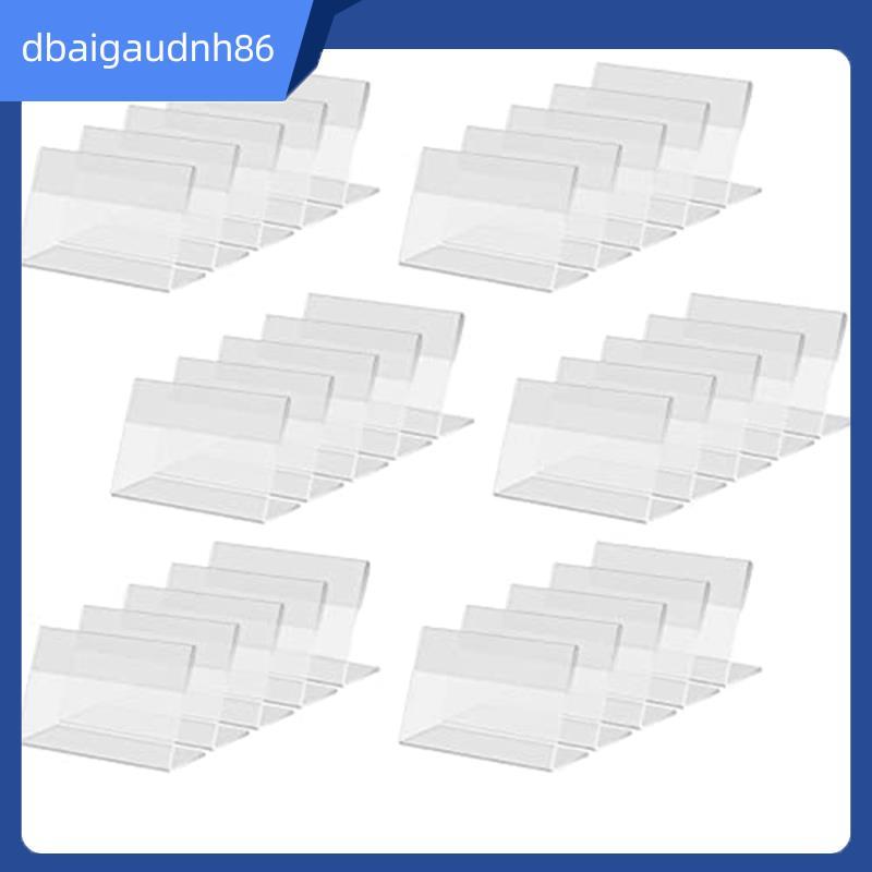 READY STOCK30 ชิ้น Mini Sign Display Holder อะคริลิค 7x4 ซม. แนวนอนเอียง L-Shape อะคริลิคบัตรชื่อ