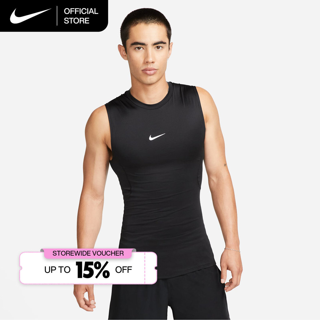 Nike Dri-FIT Men's Pro Tight Sleeveless Fitness Top - Black [FB7915-010]