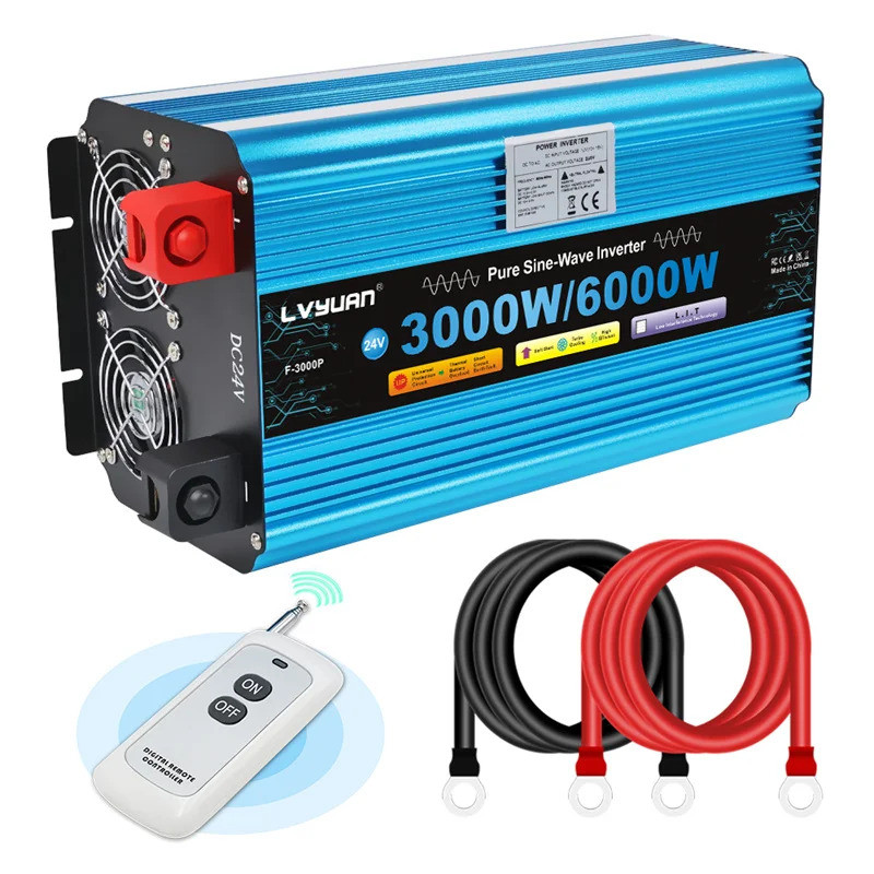 ของแท้ใหม่เอี่ยม Off Grid Inverter 12V 24V 48V 60V 72V DC to AC Inversor 220V 3000W 6KW Pure Sine Wa