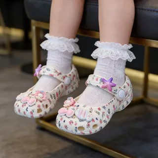 Girl Beach Sandals Fashion Stundent Summer Lightweight Classic Ballet Clog Size 24-35