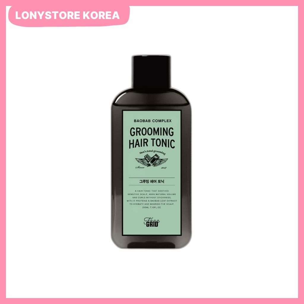 [daiso] Free Grid Grooming Hair Tonic, 210ml, 1pc / Korean Hair Tonic / Natural Volume / ของแท้ 100%