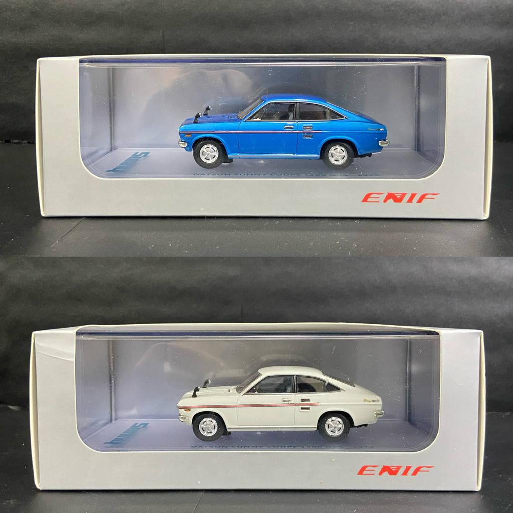 [โมเดลรถขายดี] ENIF 1/43 Nissan Datesan Sunny 1200 Gx5 1972 โมเดลรถเรซิ่น