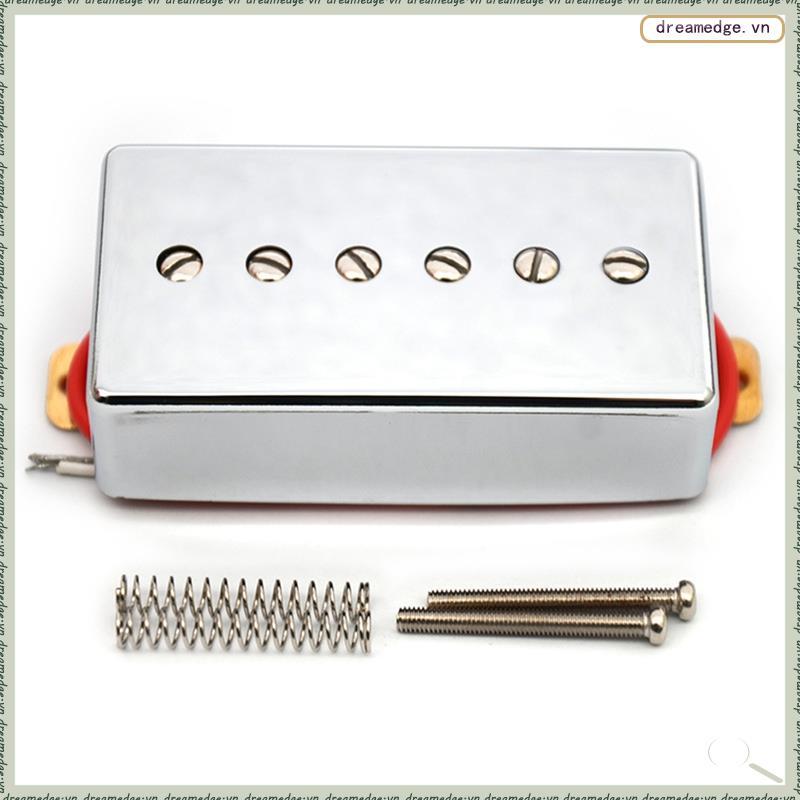 [dreamedge] P90 กีตาร์ไฟฟ้าสไตล์ Humbucker-Sized Single Coil Pickup พร้อมสกรูปรับได้ 6 ชิ้น, 50 มม.