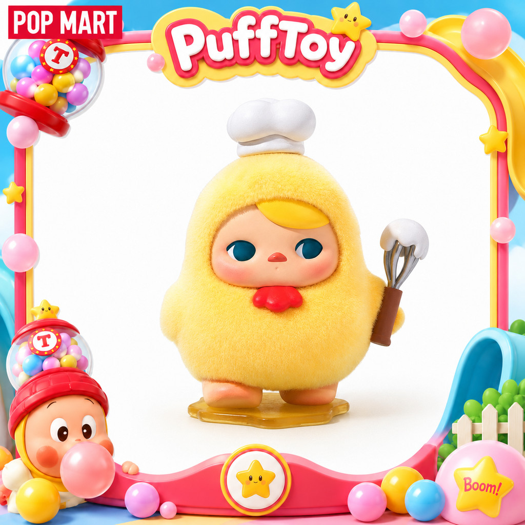 [secret] POPMART PUCKY PUCKY Egg Egg Bean Series Mystery Box ฟิกเกอร์ของเล่น