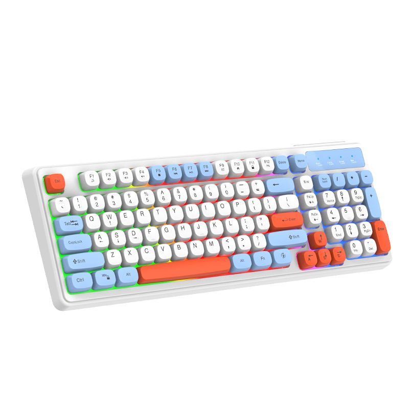 Yuhui K1 คีย์บอร์ดแบบมีสาย Brown Axis Feel Refreshing Feel 99-Key Light-Tone คีย์บอร์ดโน้ตบุ๊ค Unive