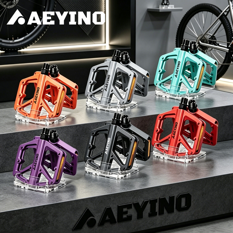 AEYINO เหยียบ Basikal แพลตฟอร์มไนลอนจักรยานเหยียบ 20 Anti-Slip Studs จักรยานเหยียบขี่จักรยานอุปกรณ์เสริม