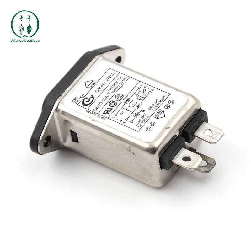 [Chicnest] 1 ชิ้น EMI RFI Filter AC 250V 10A CW1D-10A-T Suppressor Power Line ตัวกรองเสียงรบกวน
0
0
