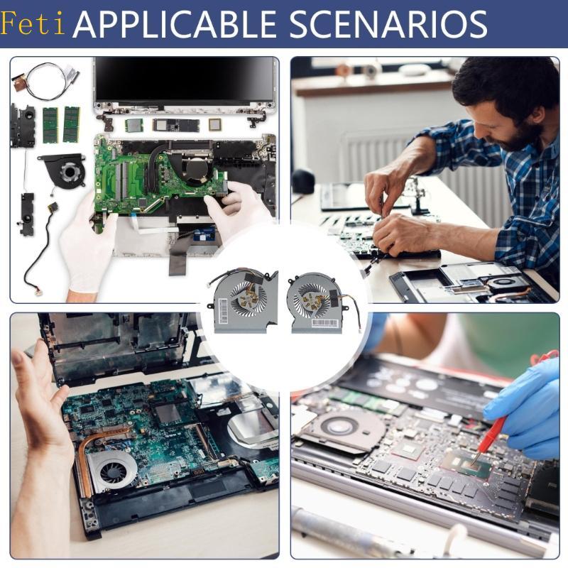 Feti แล็ปท็อป CPU GPU หม้อน้ําพัดลม DC5V 4Pin 4 สายสําหรับ GE65 GL65 GP65 WE65 เสือดาว MS-16U1 MS-16