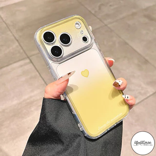เคสใส ลายไล่สี+หัวใจ สไตล์หวานหวานกันกระแทก สำหรับ IPhone 13 17 15 8 7 16 Plus Air 14 11 16 15 12 Pro Max XR X XS
