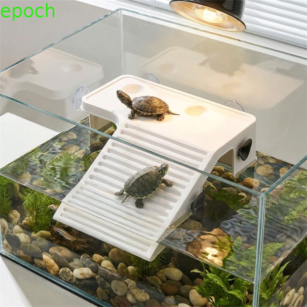 EPOCH Turtle Floating Platform, Stable Plastic Basking Platform, Multi-Slip Vacuum Cup Reptile Ramp 