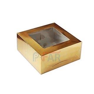 กล่องเค้ก 1 ปอนด์ ขนาด 8x8x3.5 นิ้ว (50 ใบ) INH109
