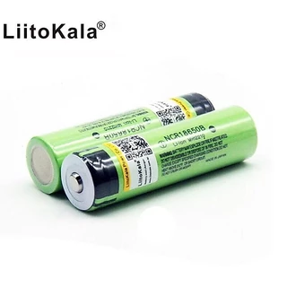 ถ่านชาร์จ 18650 LiiTokala 3400 mAhเต็ม ของแท้ รับประกันคุณภาพด้วย LiiToKala หัวนูน ถ่านไฟฉาย ถ่านพัดลม