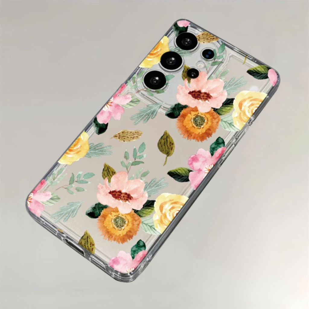 SAMSUNG รูปแบบดอกไม้สําหรับSamsung 25 Ultra Case S26 Ultra S24 Plus S23 FE S22 S21 S20 Anti-drop Cov