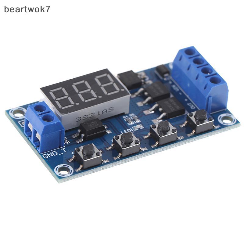 Beartwok7] DC 6-30V Dual MOS LED Digital Time Delay Relay Switch Module Circuit Board ใหม่
