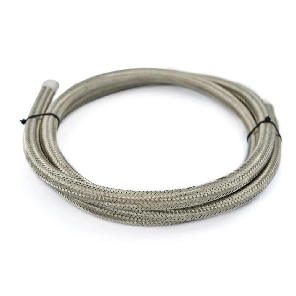 QP Universal 1M AN Racing Fuel Hose Stainless Steel Braided  Brake Fuel Oil Line AN6 AN8 AN10 Hose P