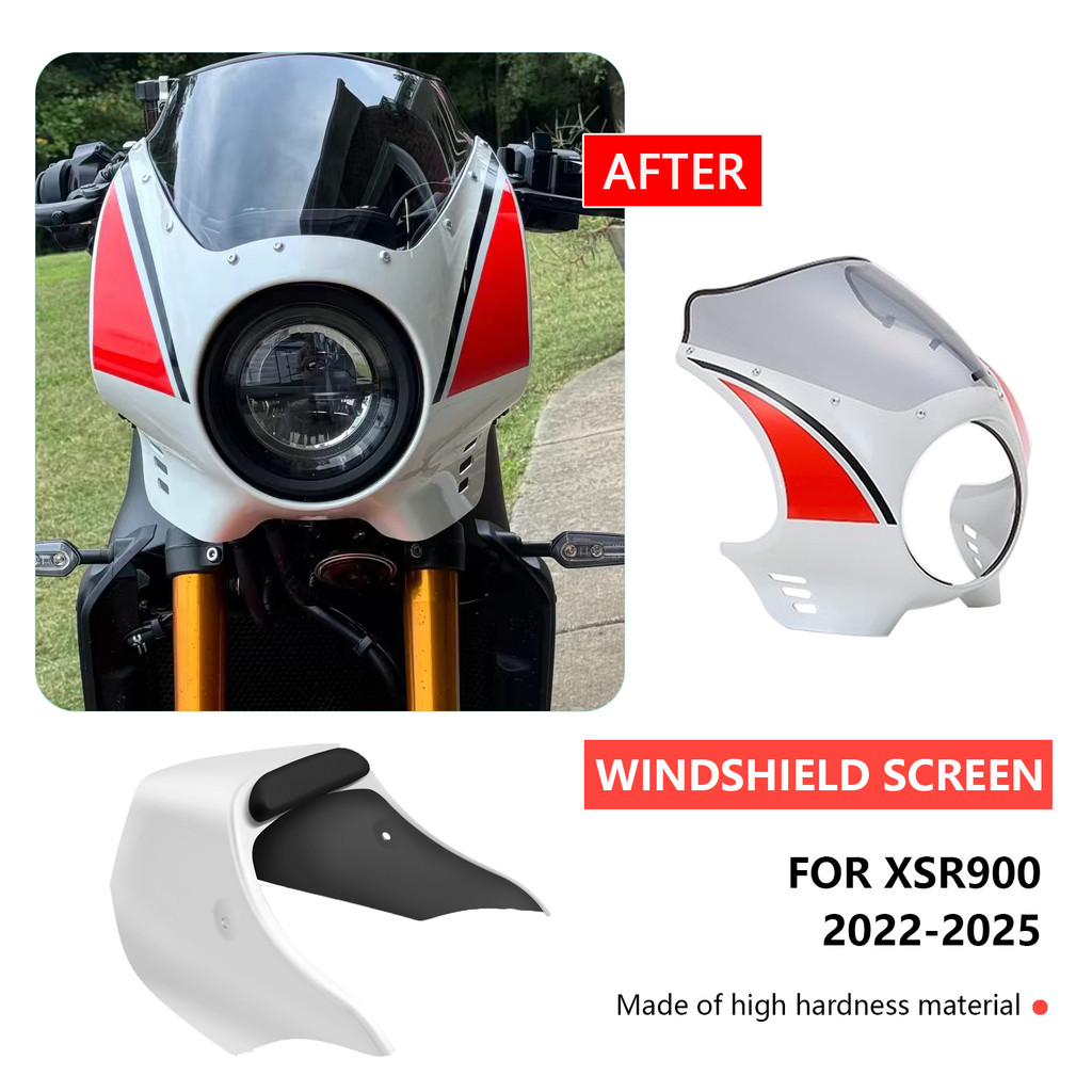 รถจักรยานยนต์กระจกกระจกด้านหน้ากระจก Fairing ไฟหน้าสําหรับ XSR 900 XSR900 2025 2024 2023 2022