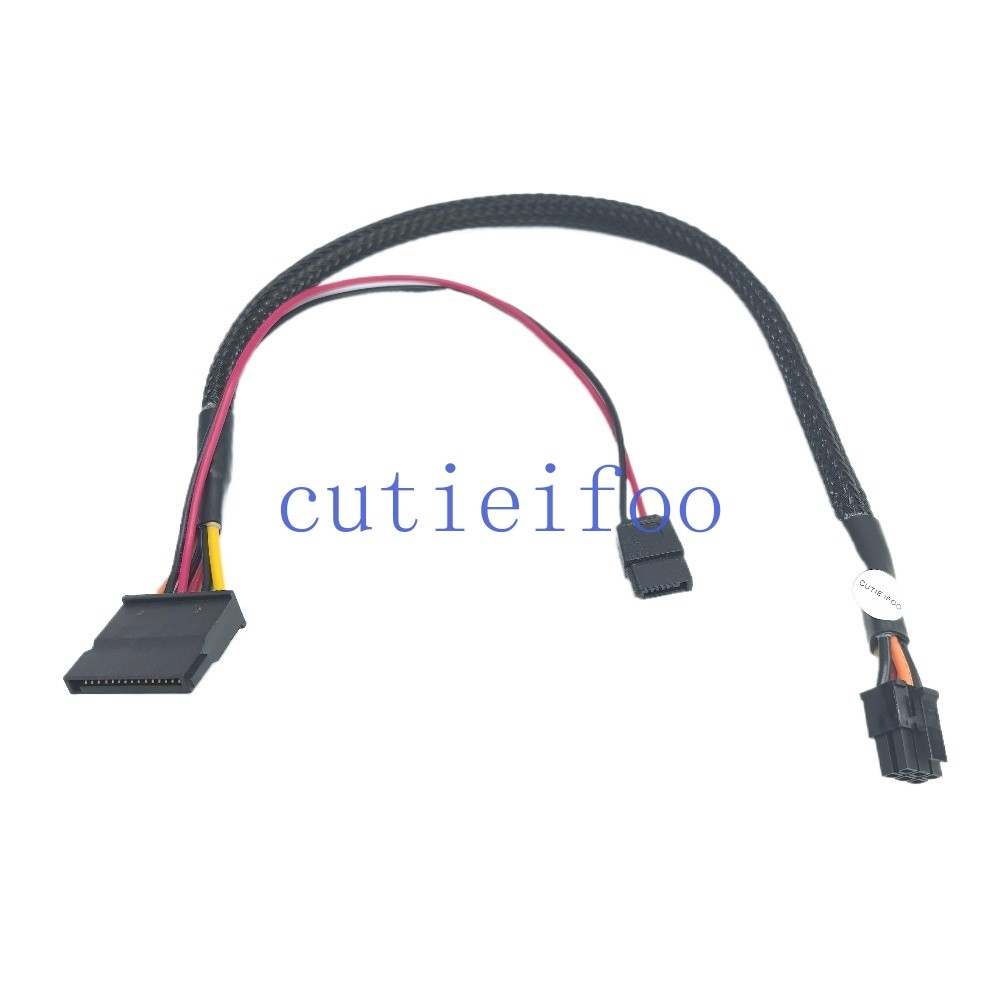เมนบอร์ดสายไฟ 8 มม. 6Pin To SATA Optical Drive สําหรับ QVT1260 ECS1250 QCS1250 QCT1250 QBS1250 FCS12
