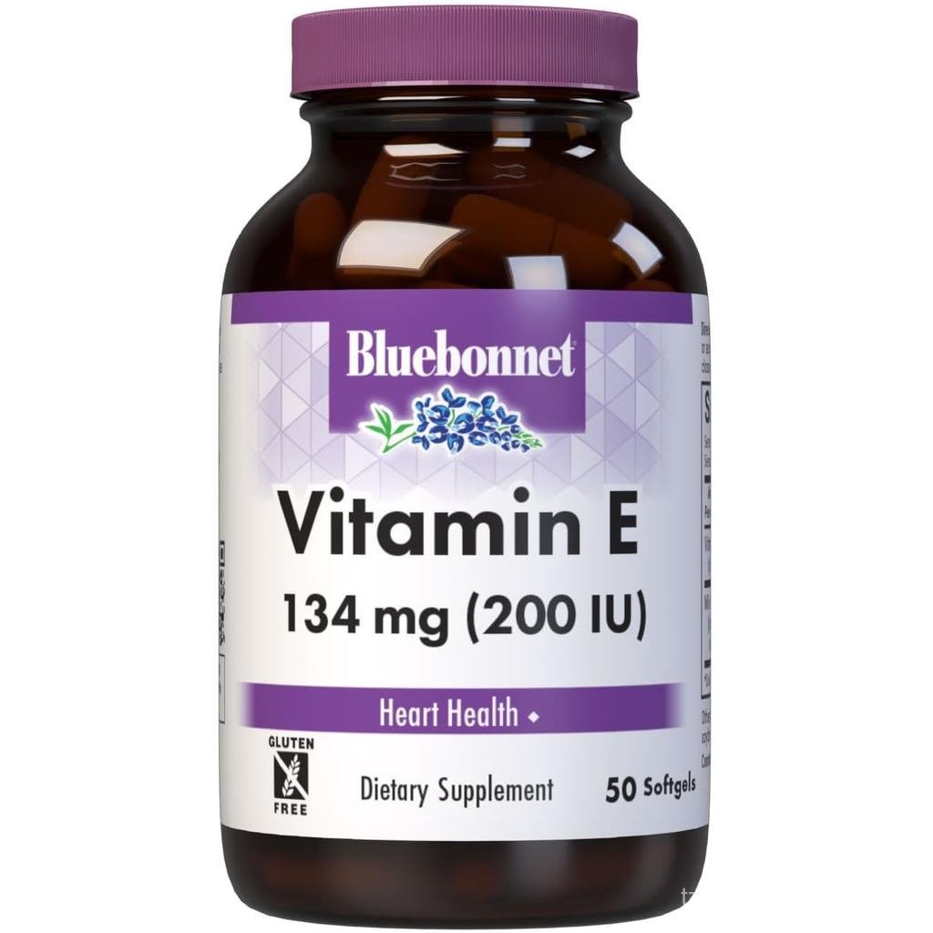 Bluebonnet Vitamin E 200 IU Mixed Softgels, 50 Count