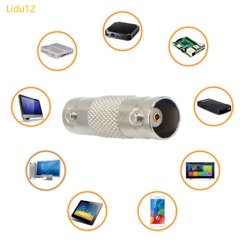 Lidu12 BNC อะแดปเตอร์ BNC หญิงเป็น BNC หญิงตรง RF Coaxial Connector สําหรับกล้องวงจรปิด
