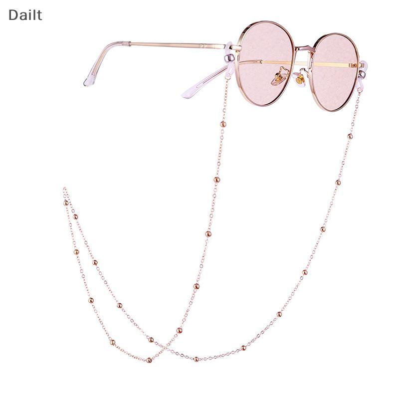 Dailt ใหม่ผู้หญิงโซ่ทองแว่นตาแว่นตากันแดดอ่านหนังสือลูกปัดแว่นตาสาย Ne เชือก (TH)