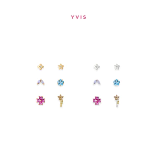 YVIS Sprouts Brass Earrings Set - Posy Collection