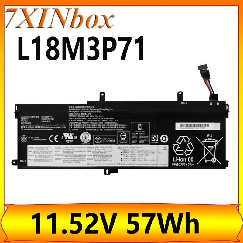 7XINbox L18M3P71 L18L3P71 L18S3P71 แบตเตอรี่แล็ปท็อปสําหรับ Lenovo ThinkPad T590 T590-20N4004GMZ P53