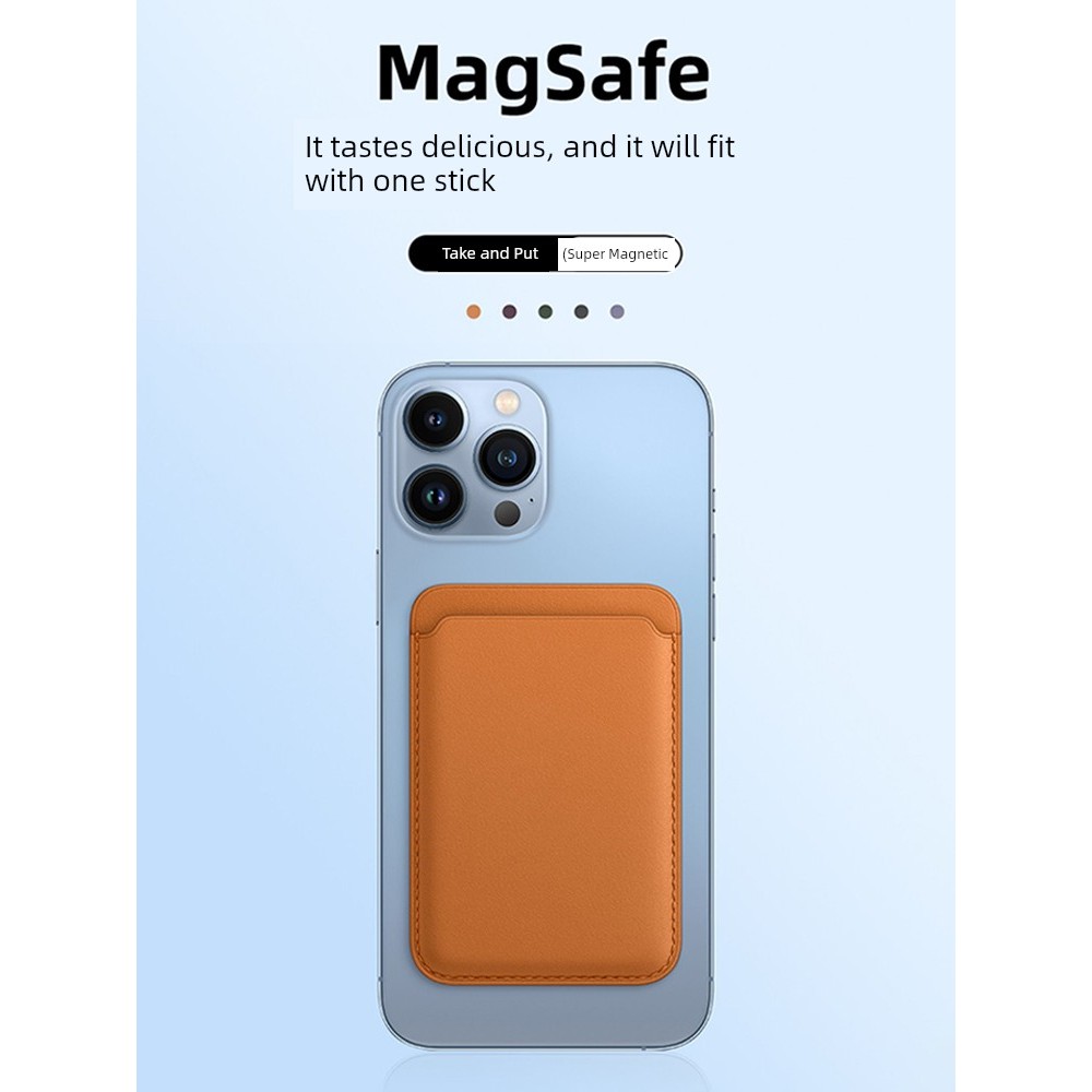 magsafe wallet wallet magsafe MagSafe การ์ดควบคุมการเข้าถึงหนังโทรศัพท์มือถือแม่เหล็ก Apple