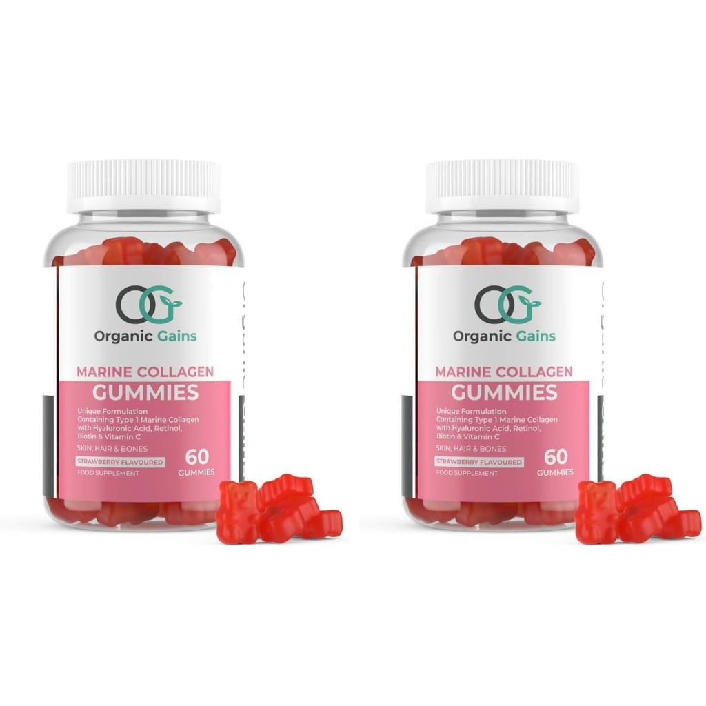 OG Marine Collagen Gummies with Hyaluronic Acid, Retinol, Biotin and Vitamin C + E | Superior Type 1