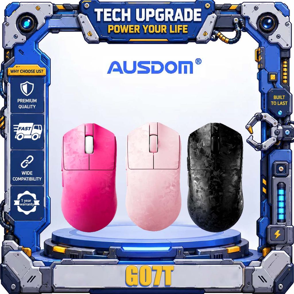 AUSDOM G07T สามโหมดคาร์บอนไฟเบอร์ระดับไฮเอนด์ไร้สายเกมคอมพิวเตอร์
