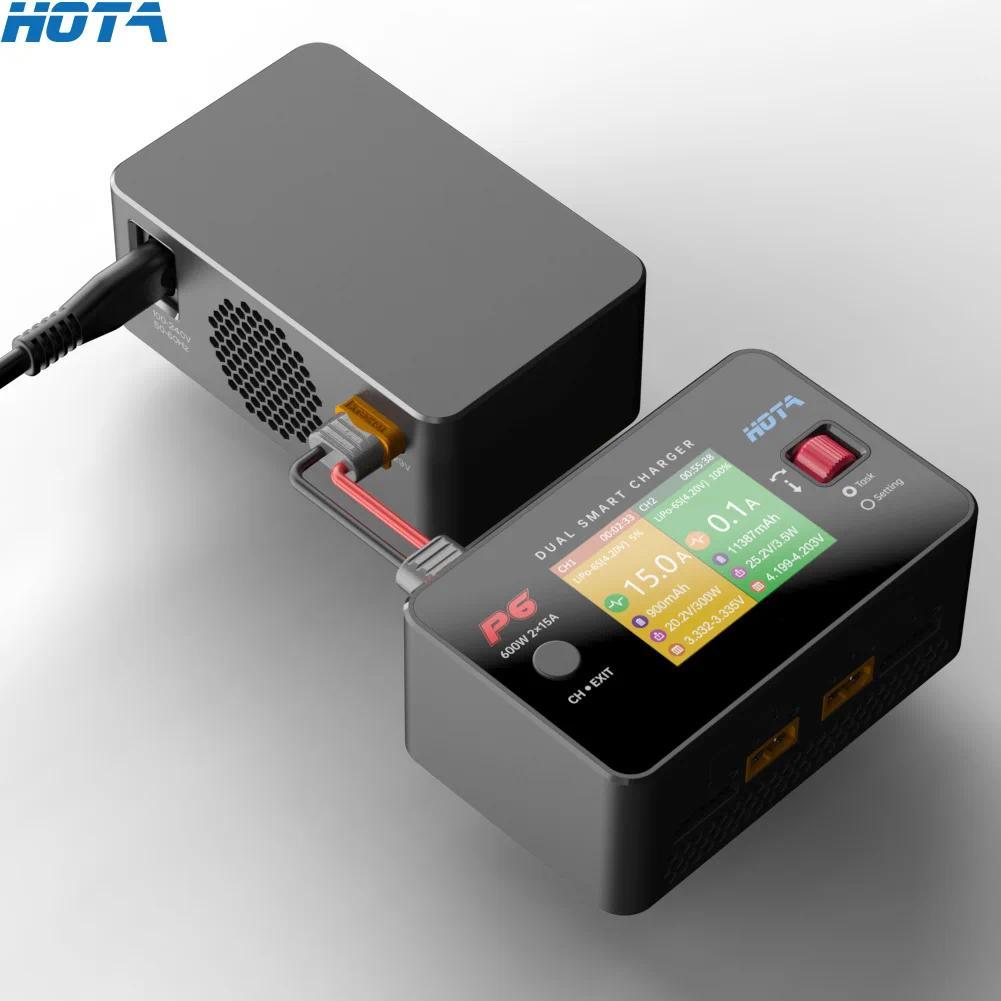 Mi Hota P6 15Ax2 DC600W แบบสองช่องทางที่ชาร์จแบบ T240สมดุล discharger อะแดปเตอร์ AC240W สำหรับ1-6S N