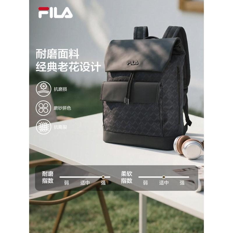 ซามูไรสีดํา|FILA FILA Official Mens Backpack Commuter Gift Casual Backpack School Bag Flap Backpack