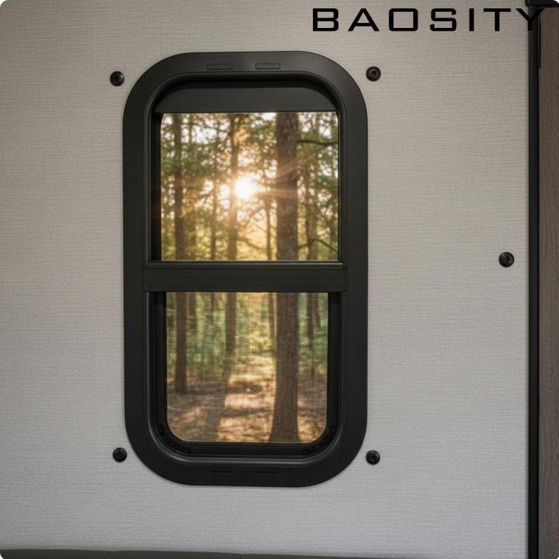 [Baosity] RV Window Weatherproof Haded RV Window Adjustable Opening Angle Vehicle Accessory for Camp