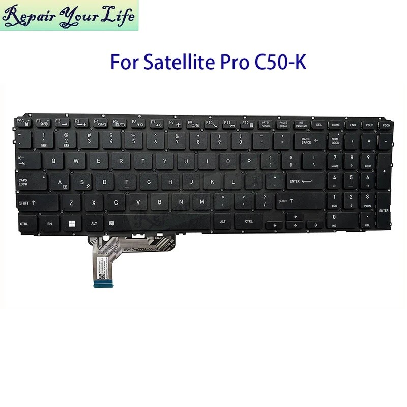 US ภาษาอังกฤษแป้นพิมพ์แล็ปท็อปสําหรับ Dynabook Satellite Pro C50-K C50-K-11B PSY29A PSY29U PSY29C PS
