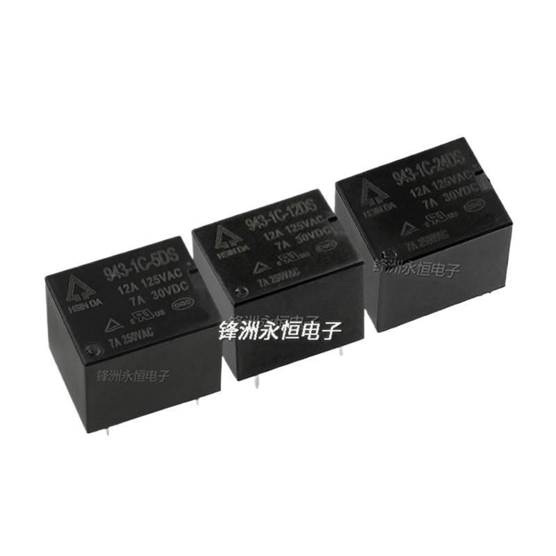 5pcs Xinda รีเลย์ 943-1C-12DS/943-1C-5DS/943-1C-24DS 12V 5PIN 12A 5v 24v