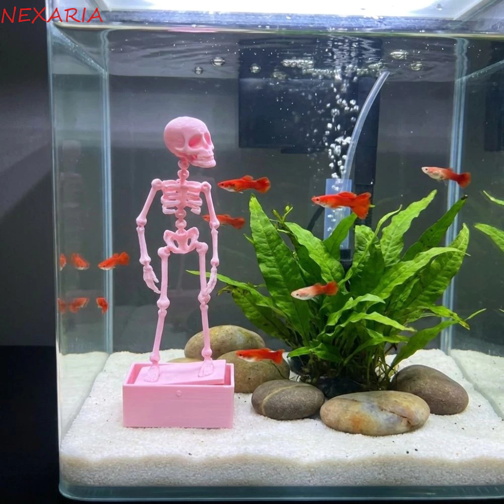 ถัดไป‌ โครงกระดูกเต้นรํา Aquarium Bubbler, 3D พิมพ์พลาสติกถังปลา Dance Skull เครื่องประดับ, Creative Air Driven พร้อม Air Tube Gothic แบบไดนามิกโครงกระดูก Bubbler ฮาโลวีน Decor