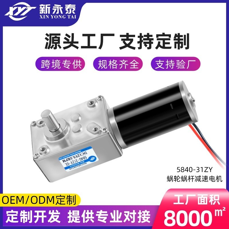 5840-31zy Turbo Snail DC Gear Motor แรงบิดสูง Self-Locking 12v24V มอเตอร์ขนาดเล็ก