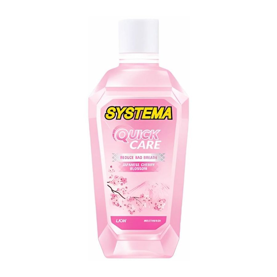 ซิสเท็มมา น้ำยาบ้วนปากควิกแคร์แจเปนิสเชอร์รี่บลอสซัม Systema Quick Care Mouthwash 80ml.