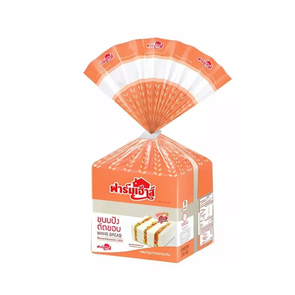 ฟาร์มเฮ้าส์ ขนมปังแซนวิชสไลด์ขอบ Farmhouse Crustless Sandwich Bread 220g.