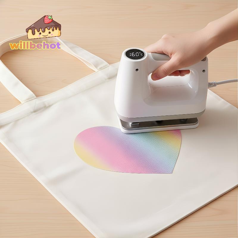 [Willbehot-t] ผ้ารีดผ้าแฟลช DIY ผ้าเลื่อมสายรุ้งนํากลับมาใช้ใหม่ Handmade Bean Paste ยืดหยุ่นป้องกันแผ่นทนความร้อนสําหรับงานฝีมือโครงการเย็บผ้า [ใหม่]