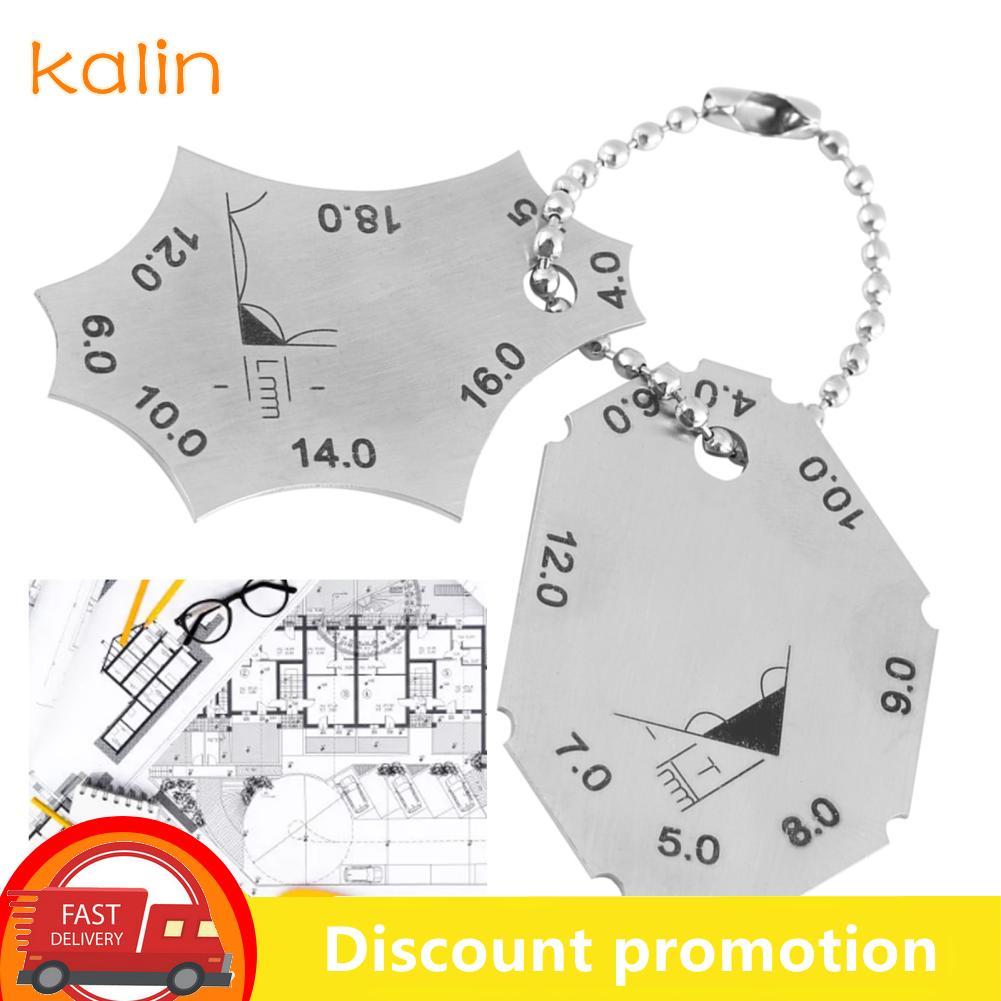Kalin-th WearResisting Welding Gauge คอแบบพกพาที่สะดวกสำหรับการอ่านที่ชัดเจนในสนาม