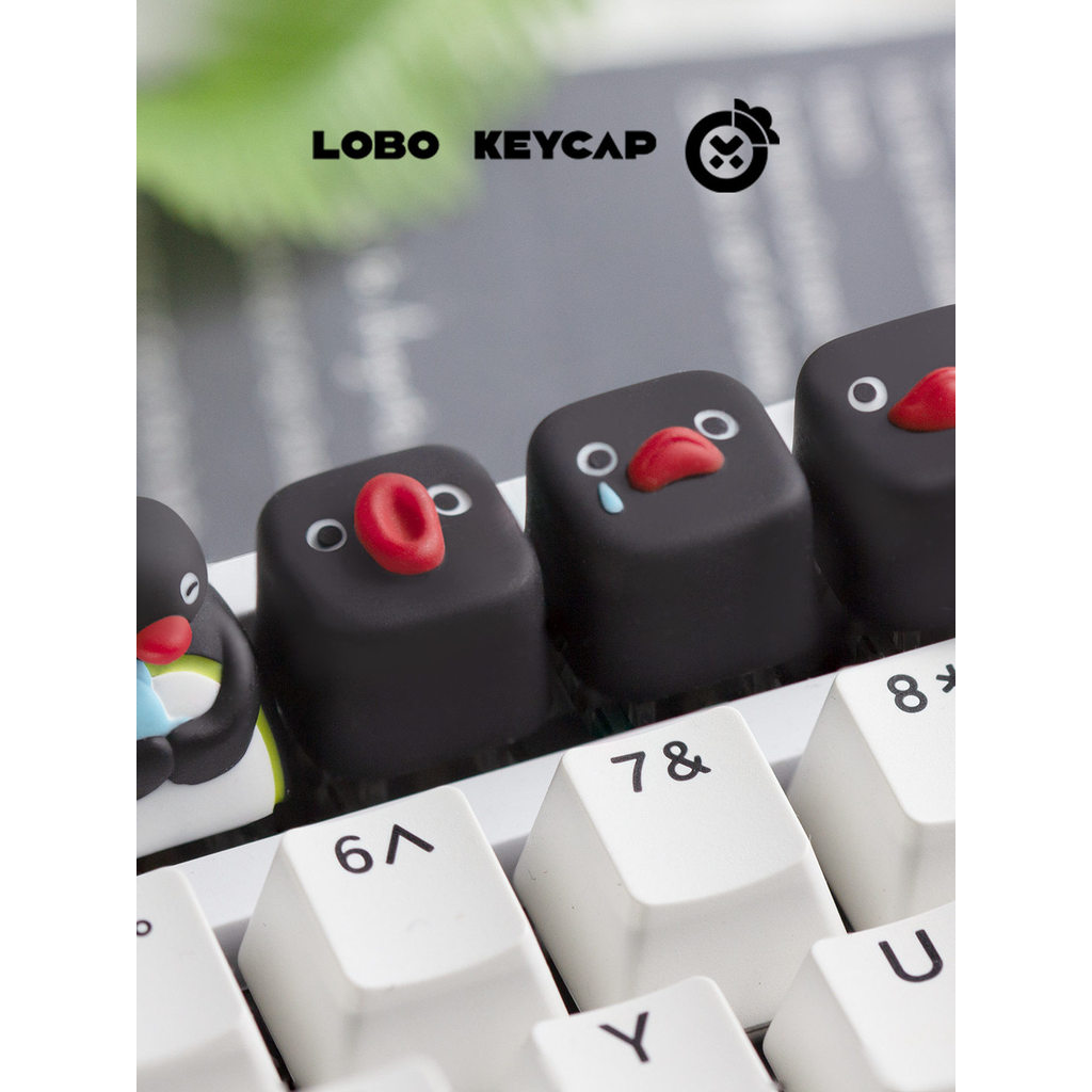 keycap sa keycap anime PINGU Penguin Unique Keycap เดี่ยวน่ารักเรซิ่น Creative Mechanical Keyboard C