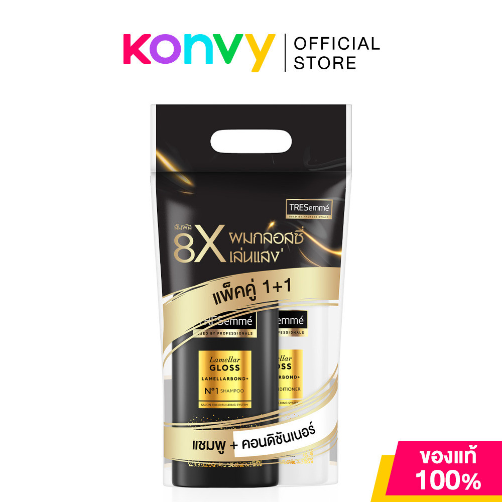 Tresemme Shampoo & Conditioner Lamellar Gloss Lamellarbond [370ml x 2pcs].